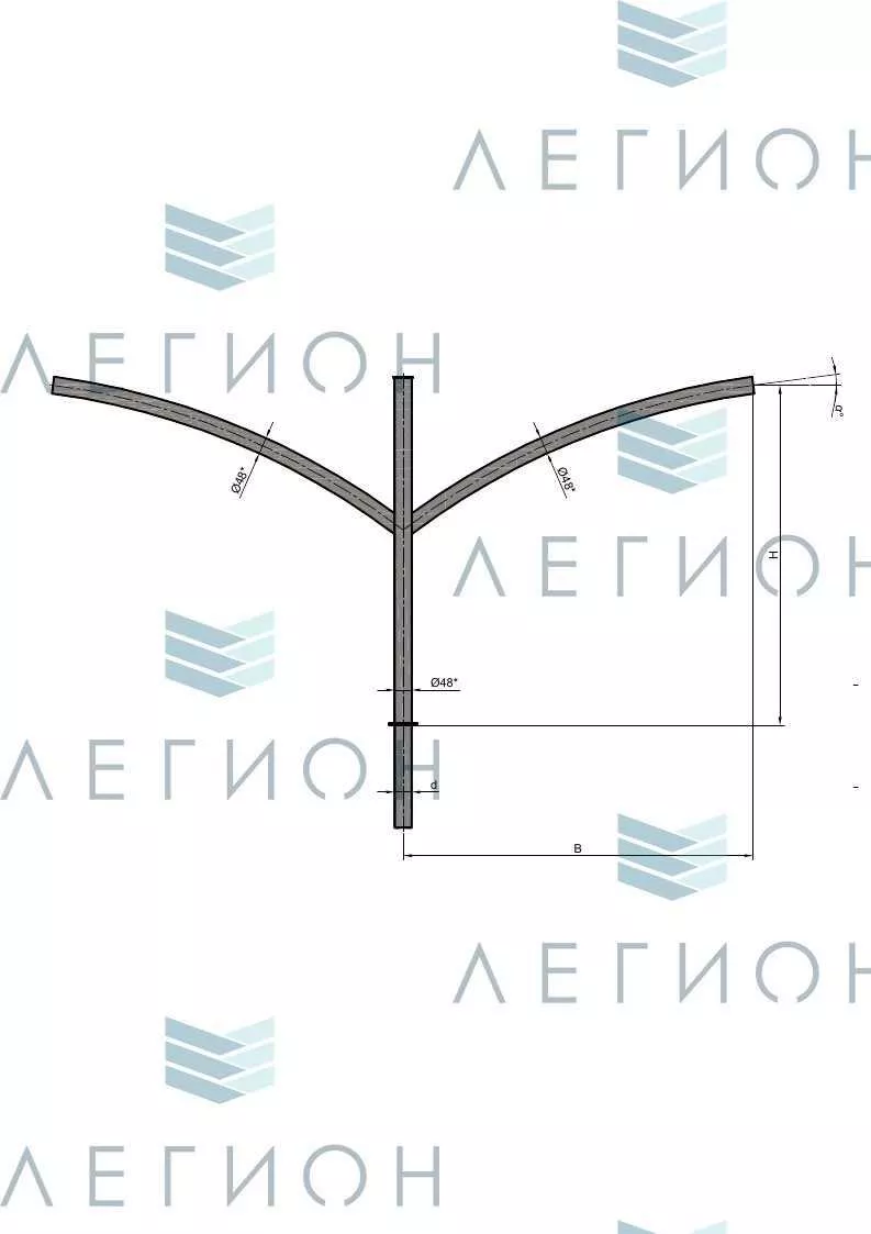 К73-1,0-3,0-1-1 кронштейн двухрожковый