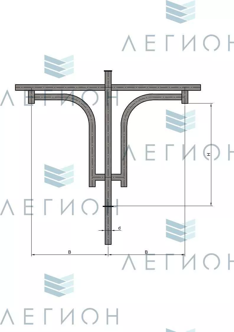 К43-2-0,6-0,8-1-5 кронштейн однорожковый